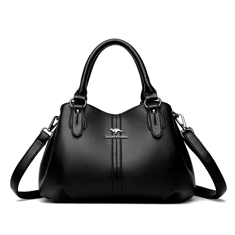 3 Layers Casual Soft Leather Luxury Messenger Tote Shoulder Crossbody Bags Mssza