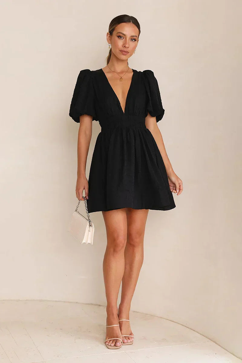 Erin Mini Dress Black Mssaz Desses