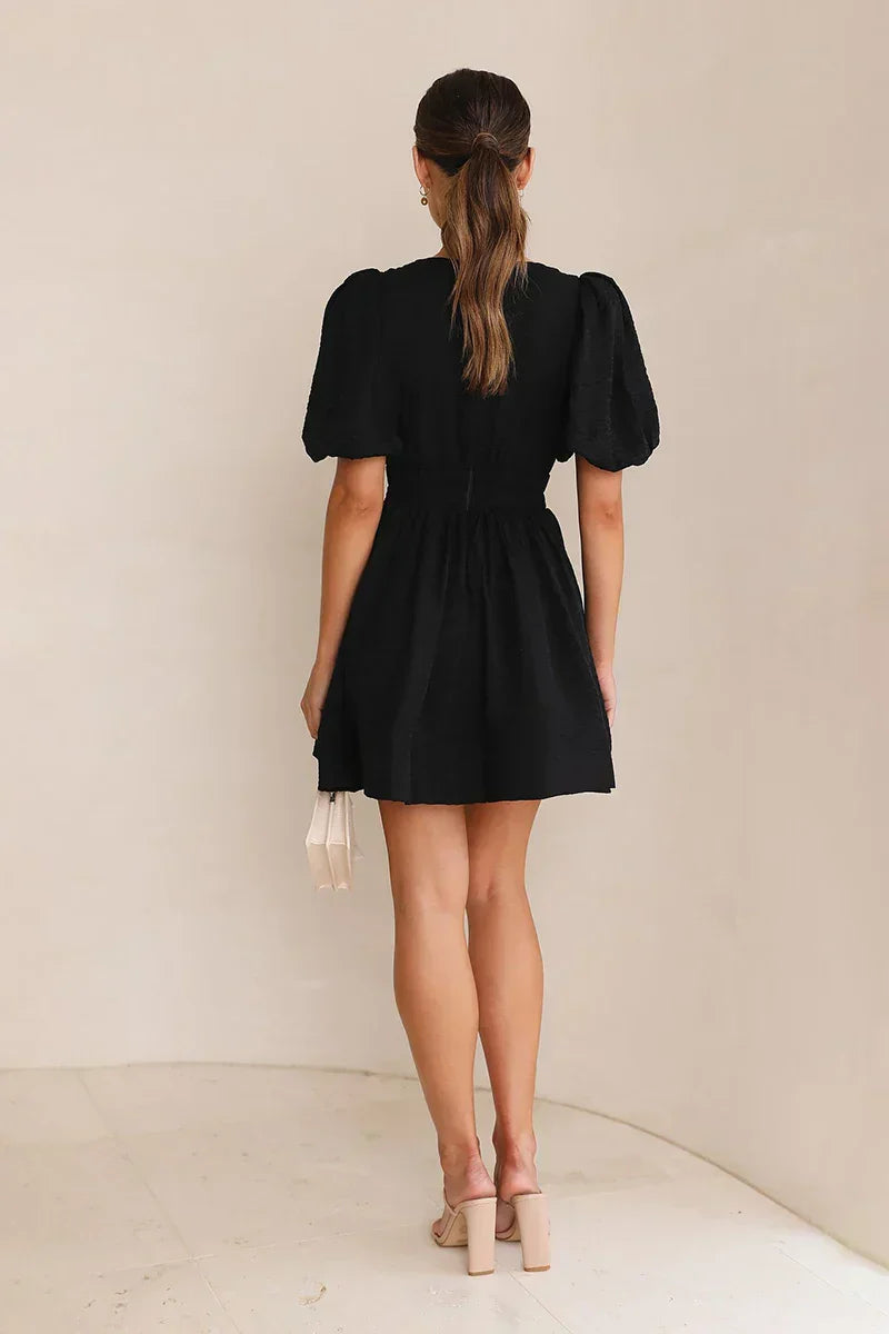 Erin Mini Dress Black Mssaz Desses