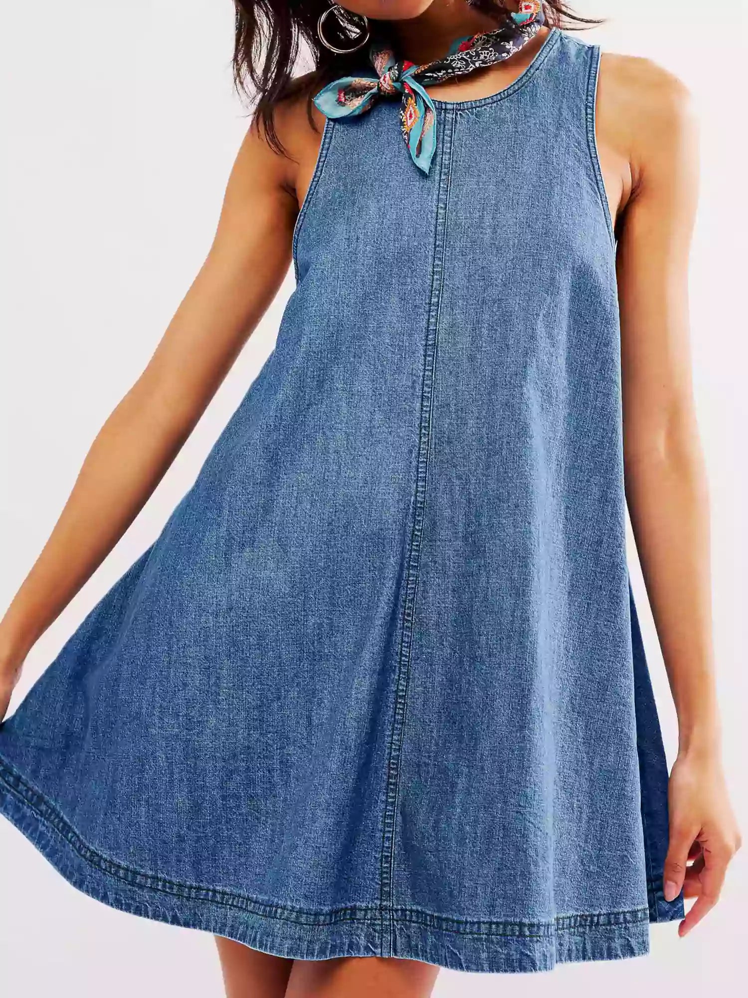 Sunset Stroll Denim Mini Dress Mssaz Desses