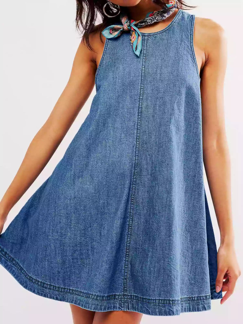Sunset Stroll Denim Mini Dress Mssaz Desses