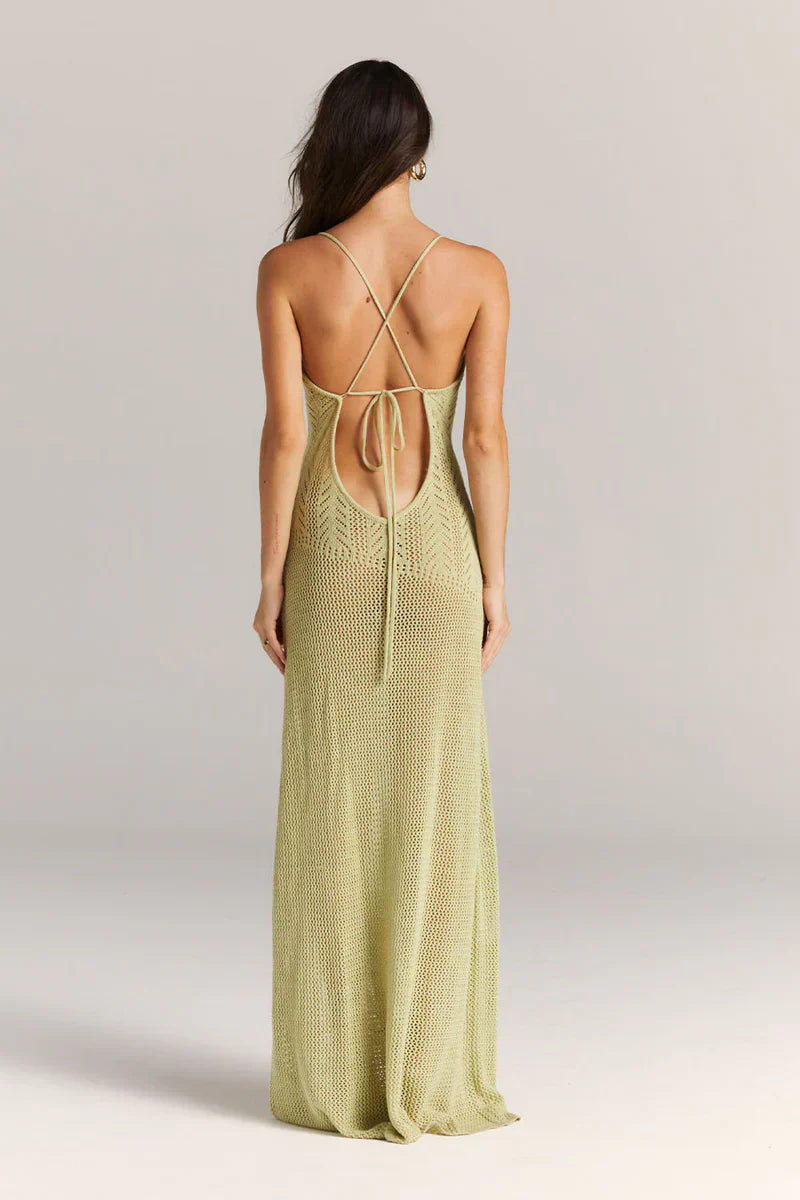 Cut-Out Knitwear Dress Floral Mssaz Desses