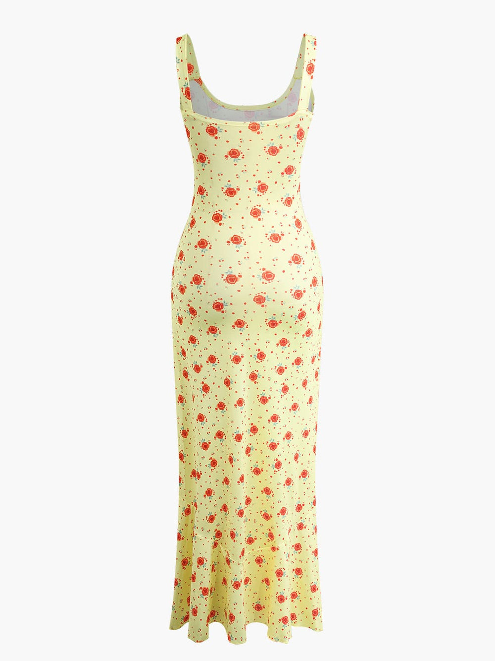 Floral Print Mermaid Slip Maxi Dress Mssaz Desses