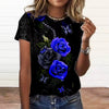3d Floral Print Short Sleeve Large Size T Shirt Mssza
