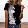 3d Floral Print Tee Short Sleeve Clothing Everyday Large Size T Shirt Mssza