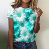 3d Floral Printing Oversized Pullover Tees Tops Mssza
