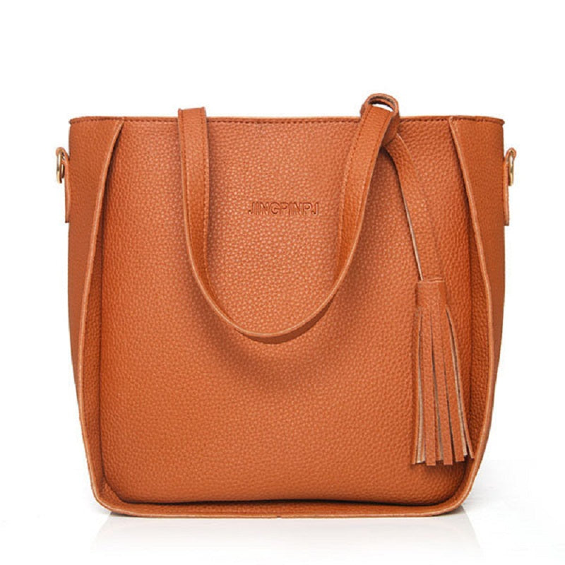 4 PCS PU Leather High-end Handbags For Women Shoulder Bags Mssza