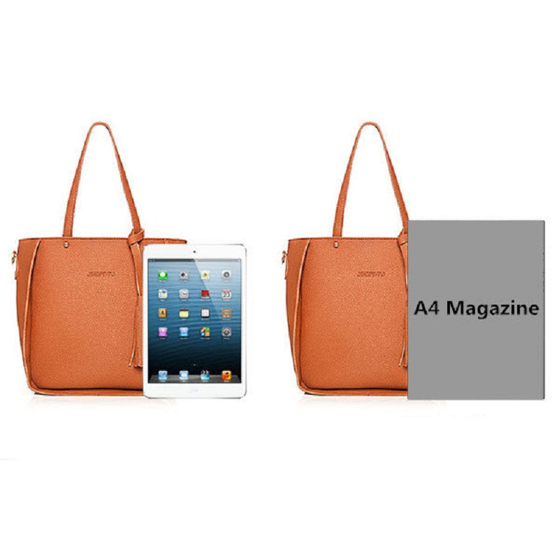 4 PCS PU Leather High-end Handbags For Women Shoulder Bags Mssza
