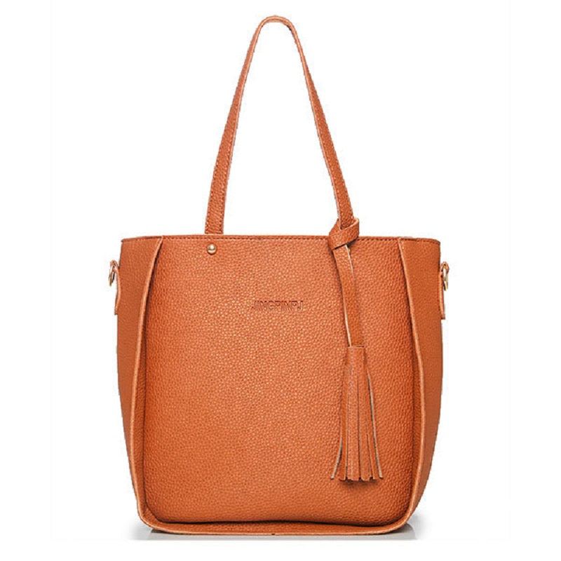 4 PCS PU Leather High-end Handbags For Women Shoulder Bags Mssza