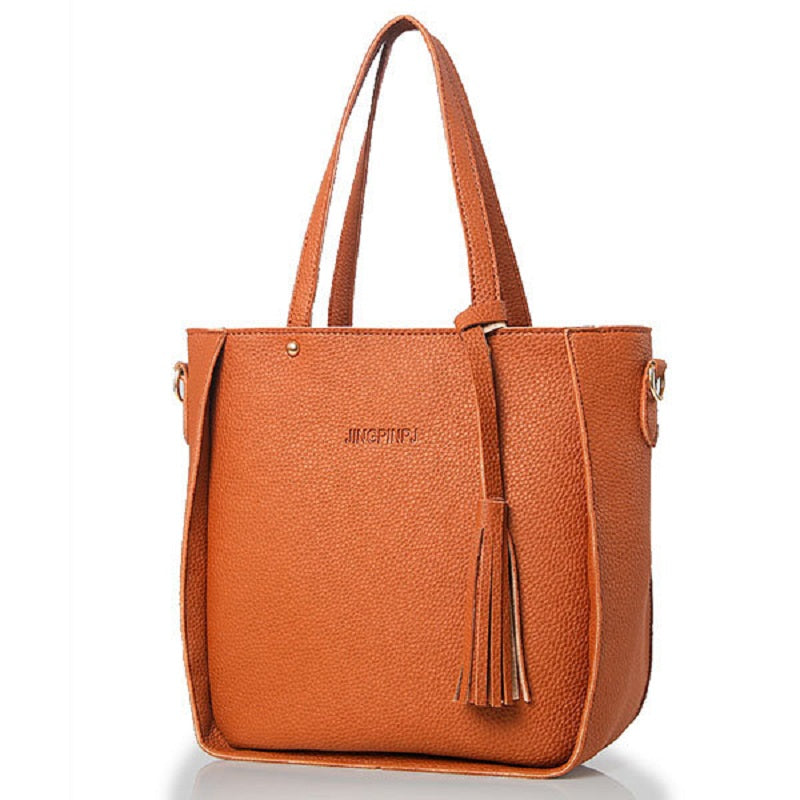 4 PCS PU Leather High-end Handbags For Women Shoulder Bags Mssza