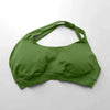 Casual Impact Asymmetric Nylon Backless Halter Fitness Gym Top Mssza