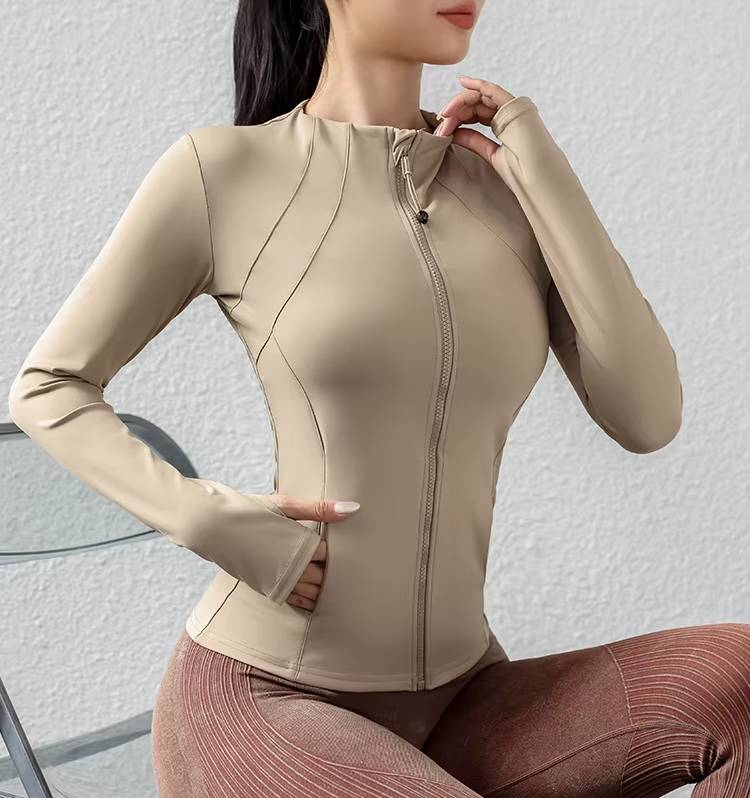 Casual Zip Up Yoga Workout Breathable Jackets Mssza