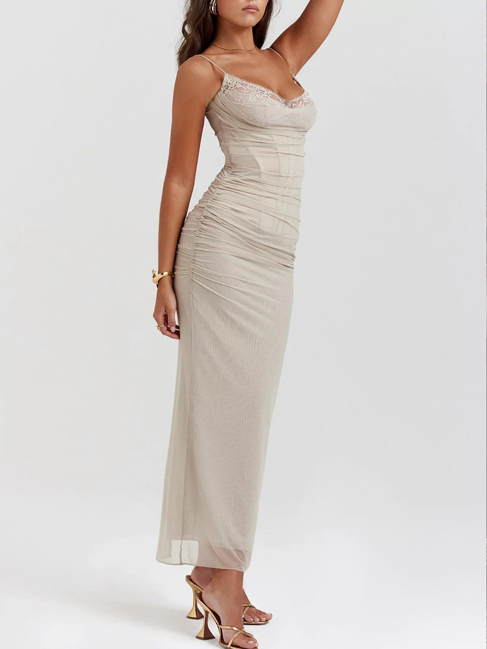 Maxi Dress Dreamscape Light Gray Dream Mssaz Desses