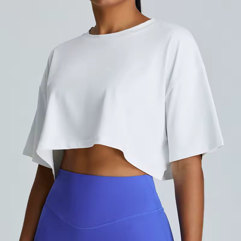 Yoga Short Sleeves Loose and Breathable Quick Drying T-shirts Mssza