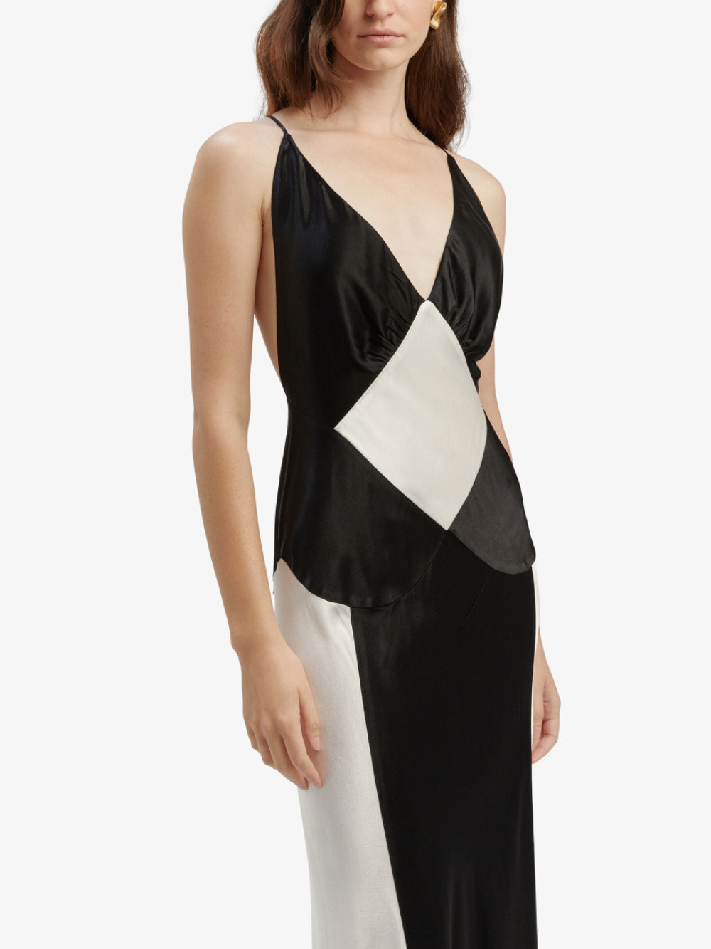 Black Ivory Contrast Maxi Dress Mssaz Desses