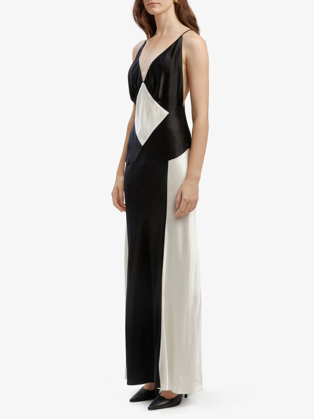 Black Ivory Contrast Maxi Dress Mssaz Desses