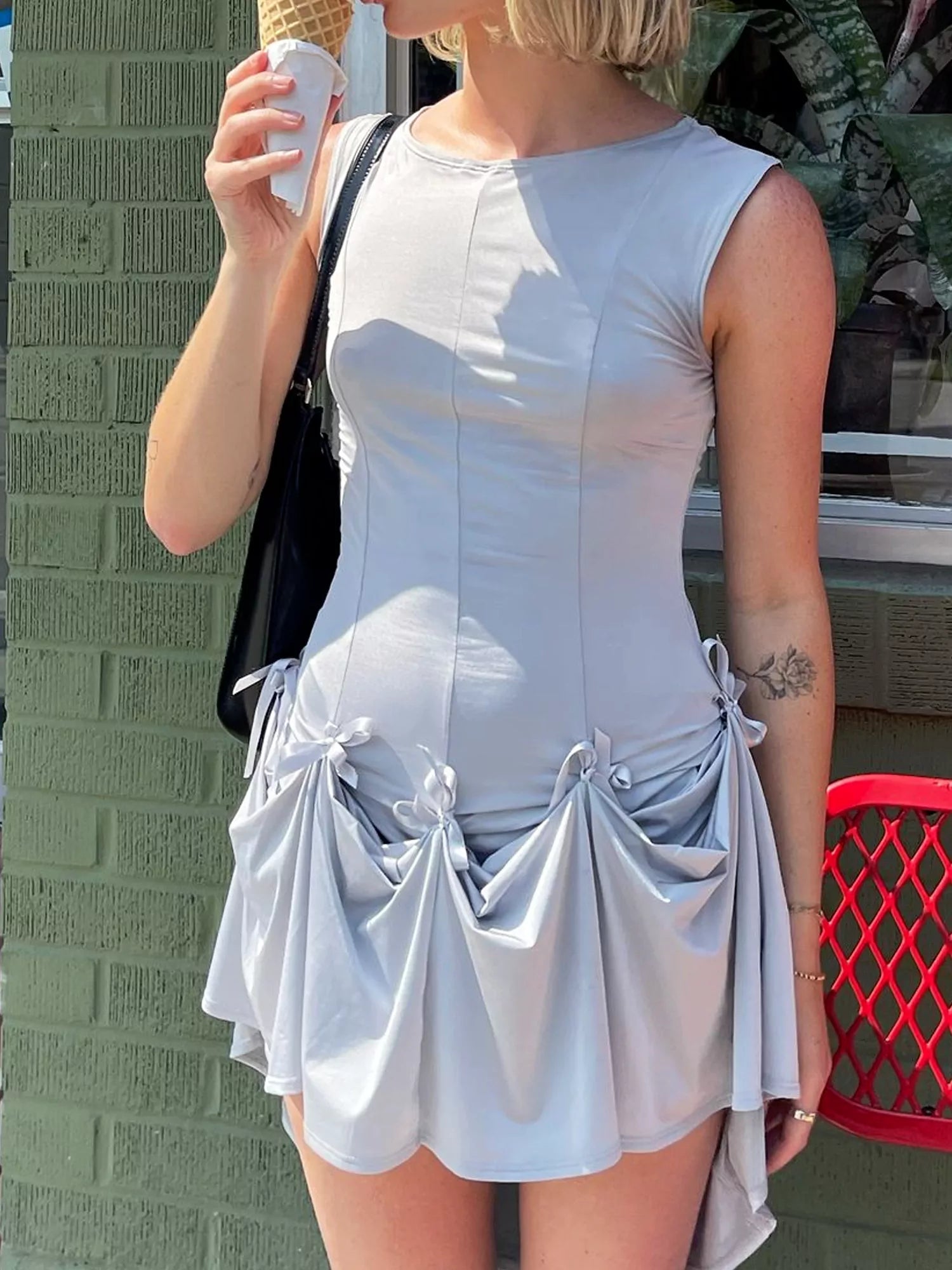 Bow-Tie Convertible Dress Mssaz Desses
