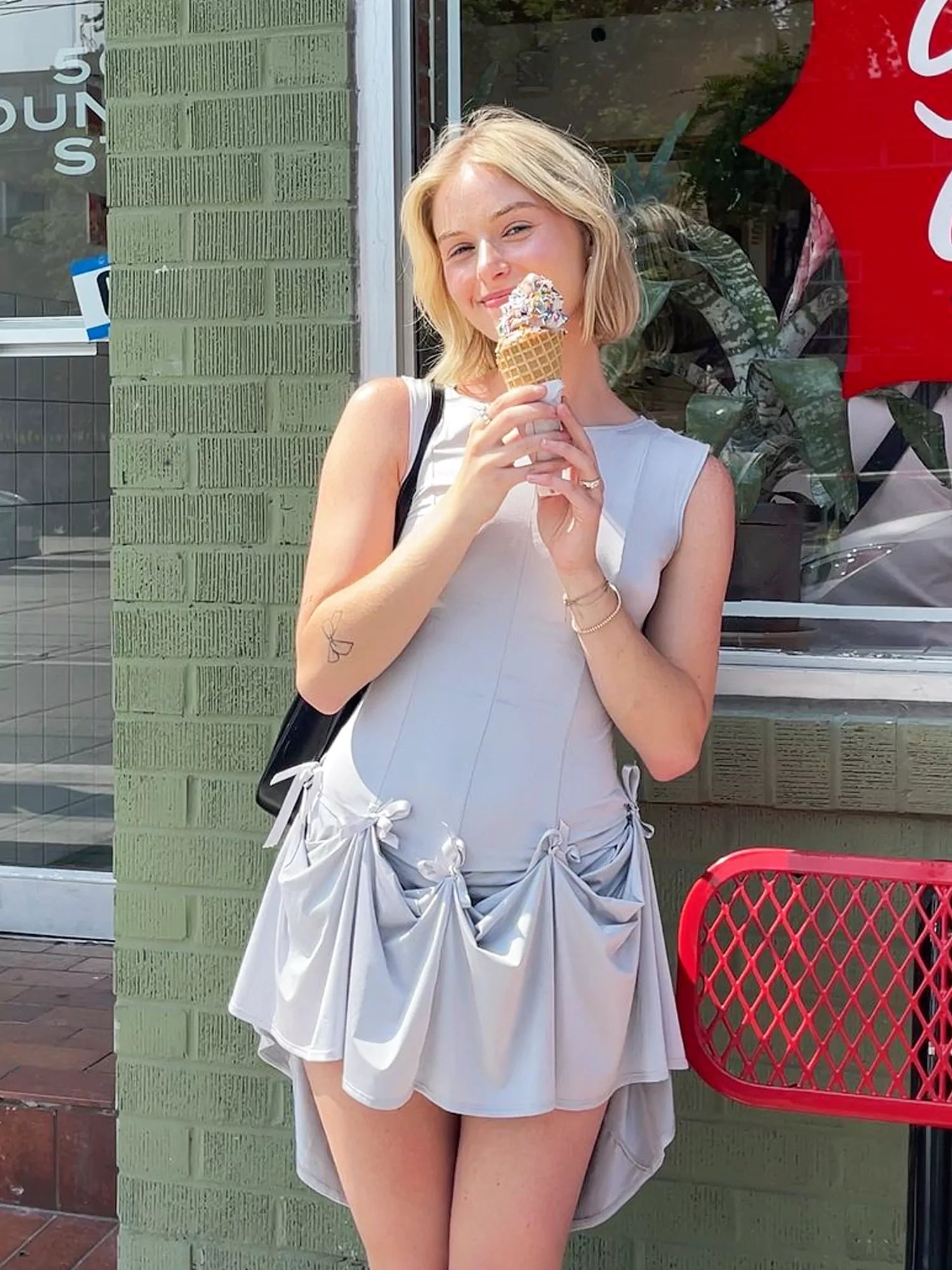 Bow-Tie Convertible Dress Mssaz Desses