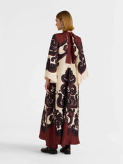Grenadilla Print Satin Dress Mssaz Desses