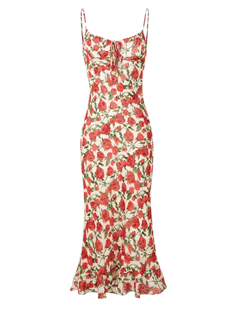 Rose Floral Dress Mssaz Desses