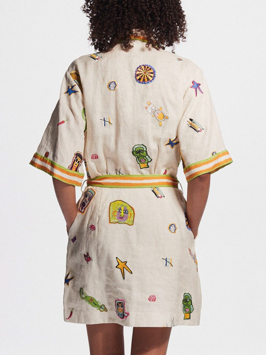 Unique Vintage Fun Shirt Style Mini Dress Mssaz Desses