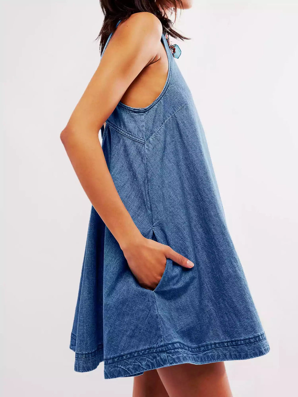 Sunset Stroll Denim Mini Dress Mssaz Desses