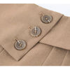 Casual Pockets Button Zipper High Waist Office Lady Ankle Length Trousers Mssza