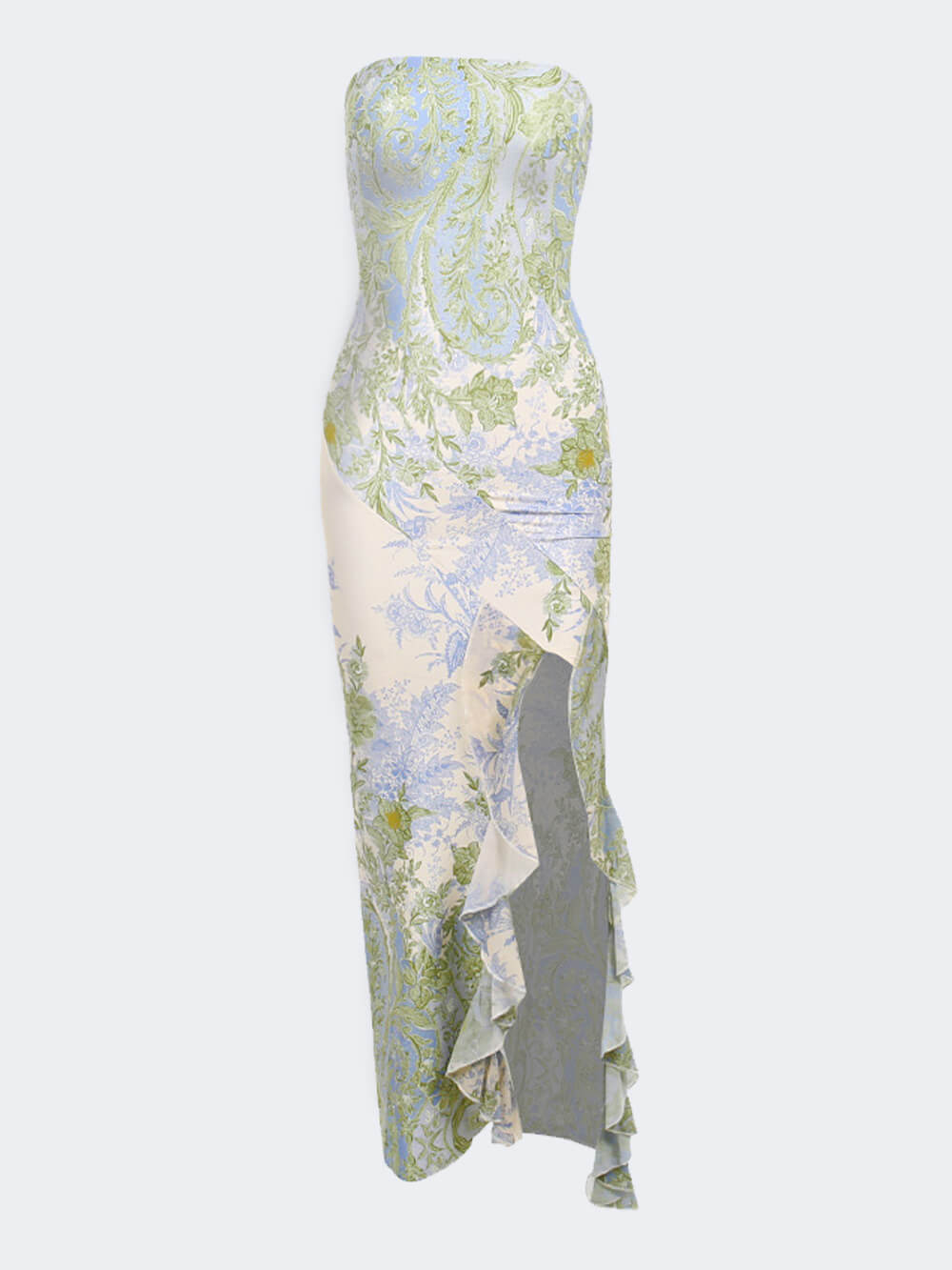 Floral  Slit Maxi Dress Mssaz Desses