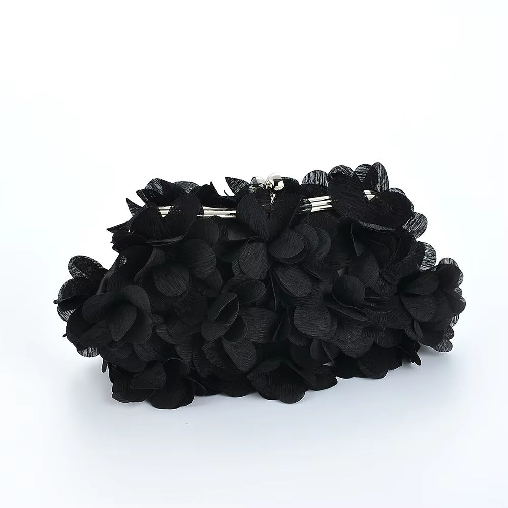 Elegant Designer Satin Petal Evening clutch Bag Mssza