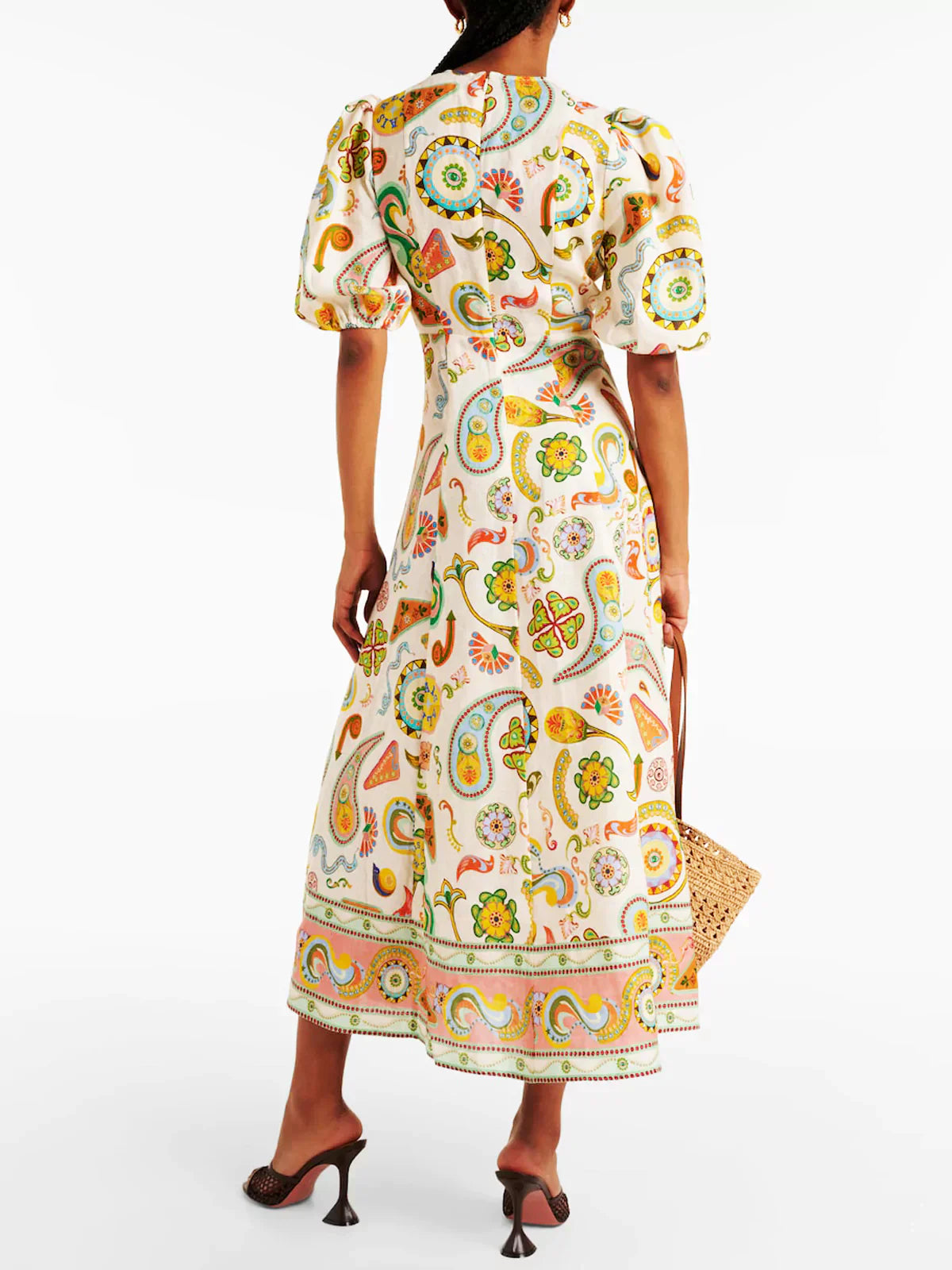 Arcade Dreams Printed Midi Dress Mssaz Desses
