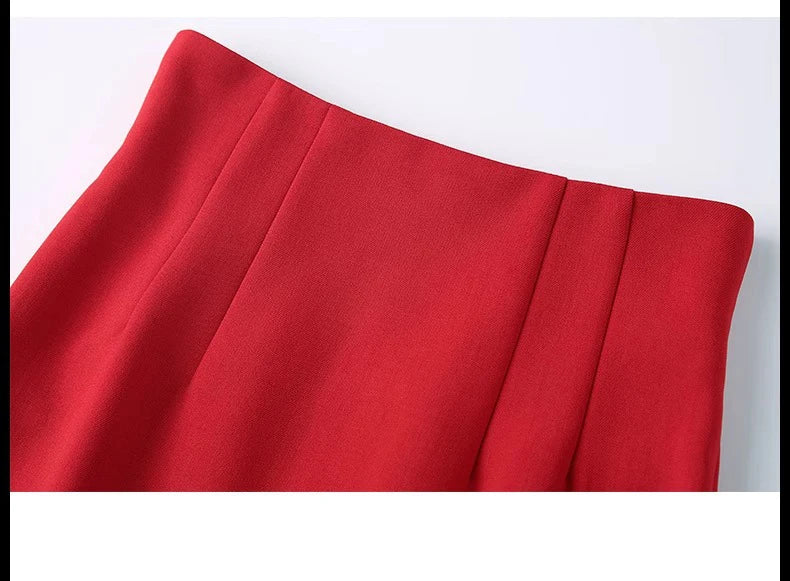 A-Line Hip High Waist One Step Professional Half Elegant Mini Skirts Mssza