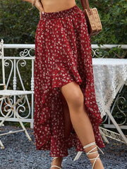A Line Irregular High Waist Vintage And Elegant Streetwear Long Skirts Mssza