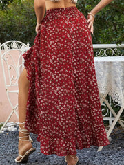 A Line Irregular High Waist Vintage And Elegant Streetwear Long Skirts Mssza