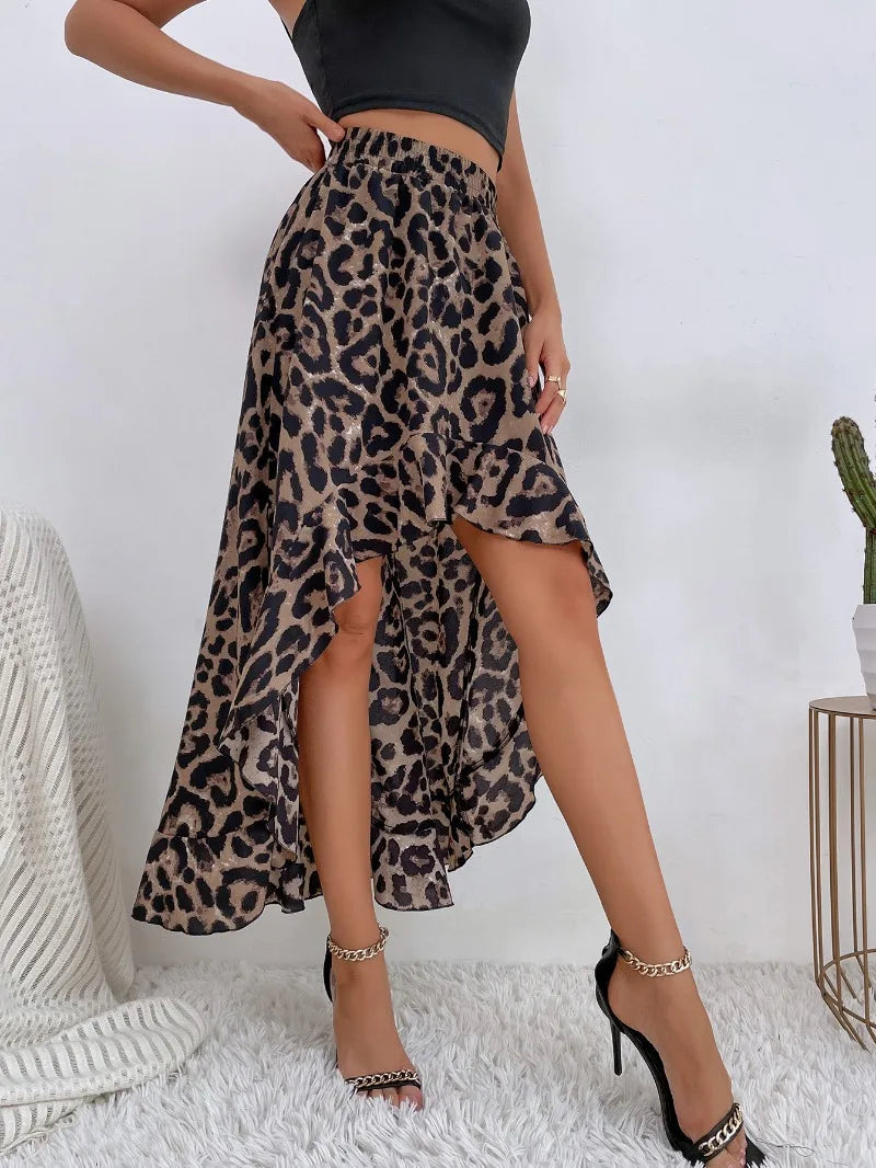 A Line Irregular High Waist Vintage Streetwear Beautiful Skirts Mssza