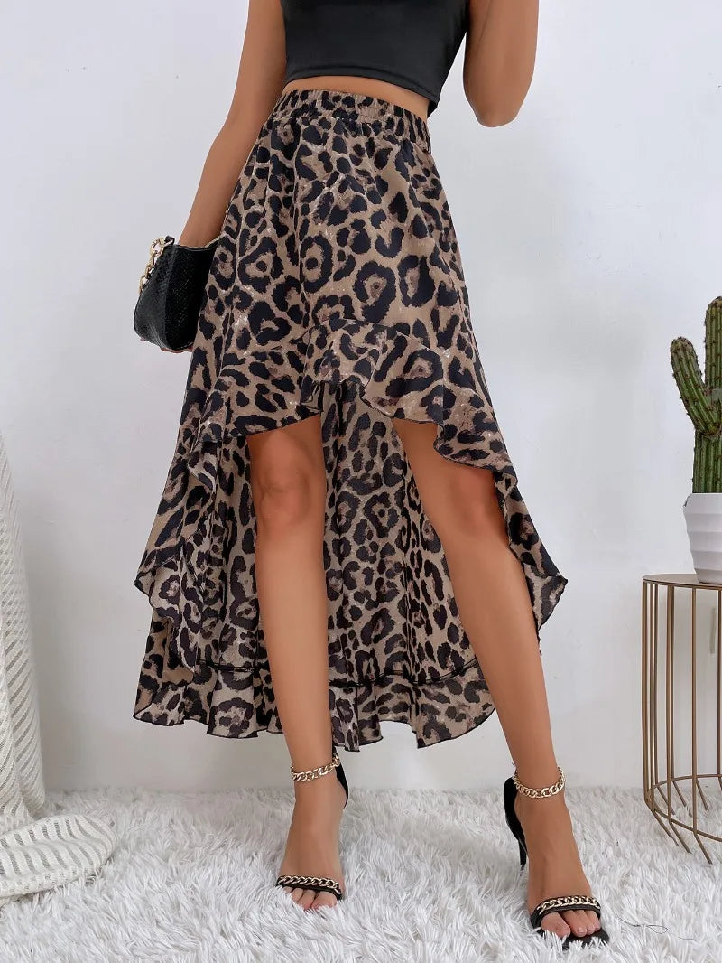 A Line Irregular High Waist Vintage Streetwear Beautiful Skirts Mssza