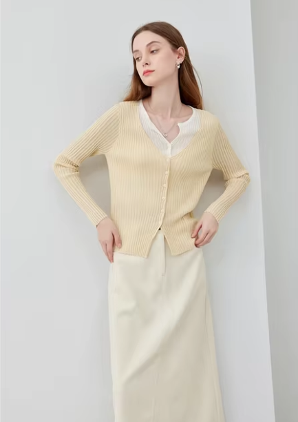 A-Line Loose Solid Style High Waist Elegant And Vintage Maxi Skirts Mssza