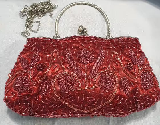 Solid Retro Embroidered Beads Mini Party Clutch Mssza