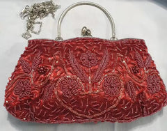 Solid Retro Embroidered Beads Mini Party Clutch Mssza
