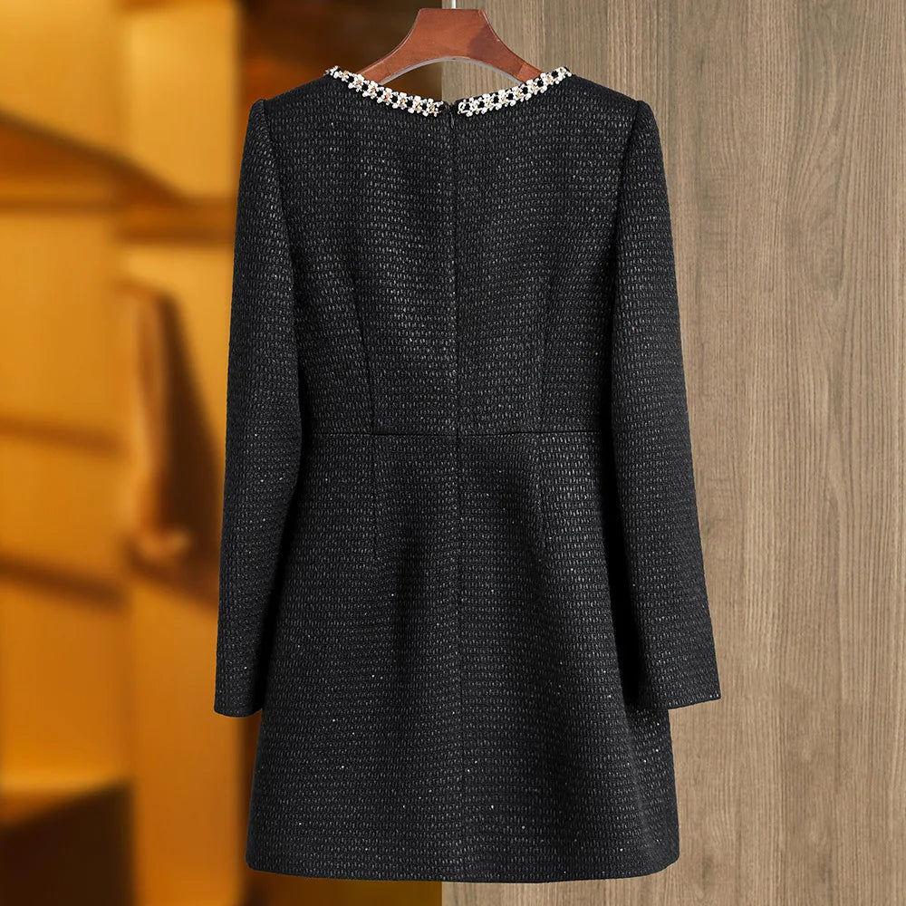 Square Neck Knitted Diamond Mini Dress Mssaz Desses