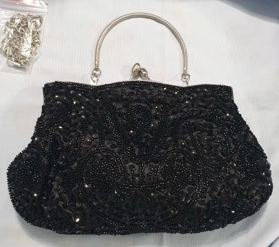 Solid Retro Embroidered Beads Mini Party Clutch Mssza