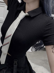 Academic Cotton Top Retro Tops Mssza