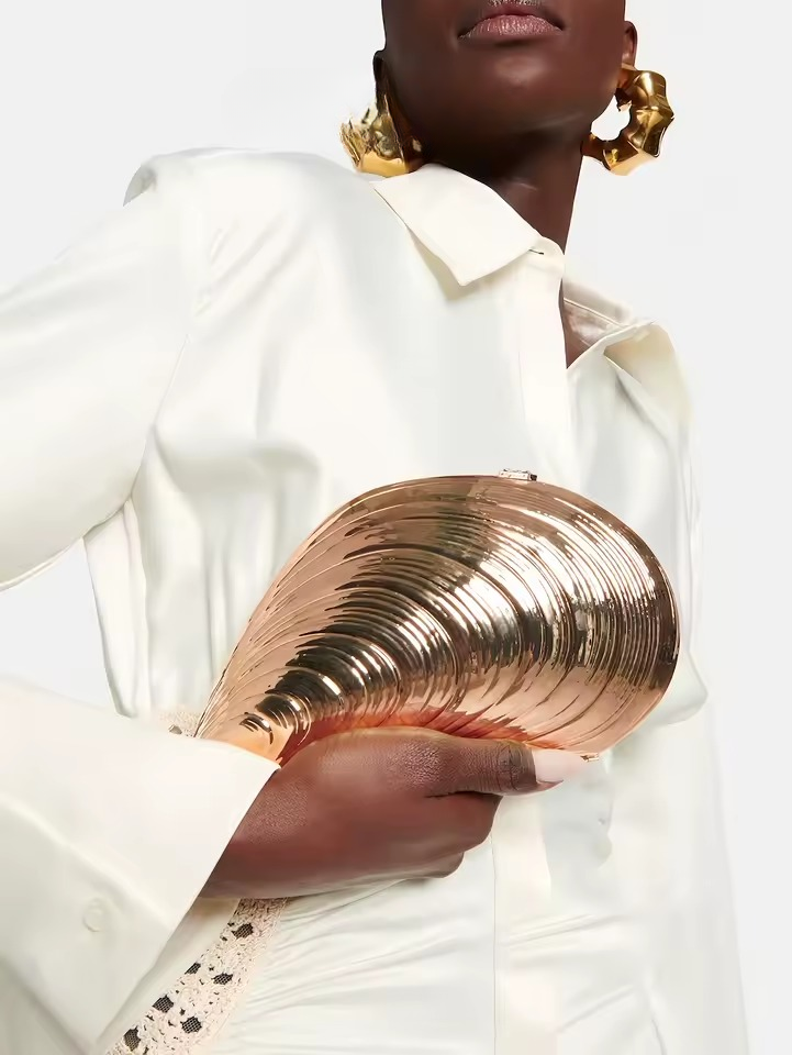 Acrylic Heavy-Duty Metal Shell Mussel Shell Handbag Mssza