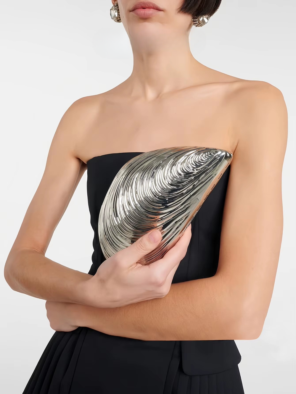 Acrylic Heavy-Duty Metal Shell Mussel Shell Handbag Mssza