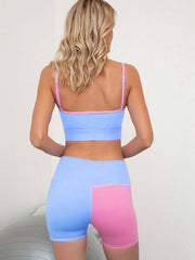 Activewear Yoga Clothing Nylon Sleeveless Vest Pants 2 Piece Set Mssza