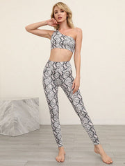 Activewear Yoga Clothing Polyester Python 2 Piece Set Mssza