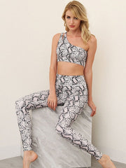 Activewear Yoga Clothing Polyester Python 2 Piece Set Mssza