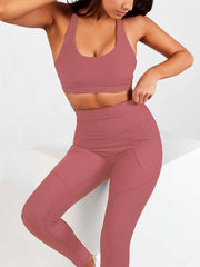 Activewear Yoga Clothing Polyester Yoga 2 Piece Set Mssza