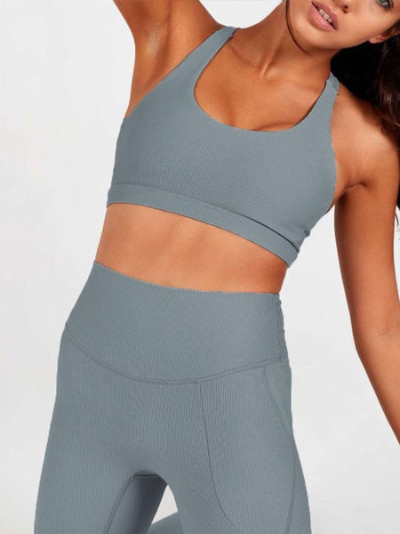 Activewear Yoga Clothing Polyester Yoga 2 Piece Set Mssza