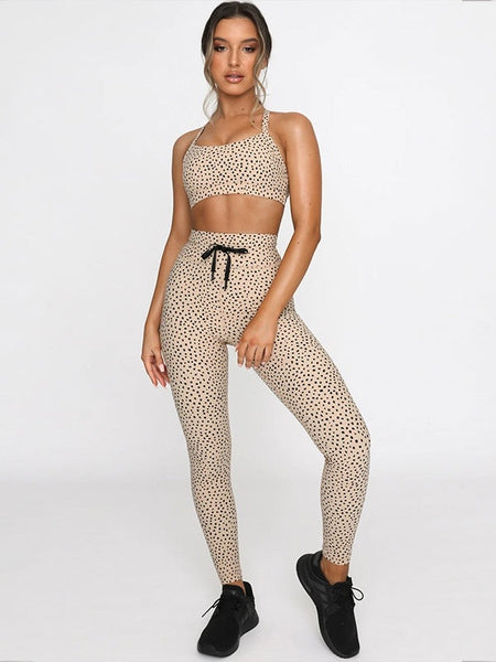Activewear Yoga Polyester Workout Clothing Stretchy 2 Piece Set Mssza