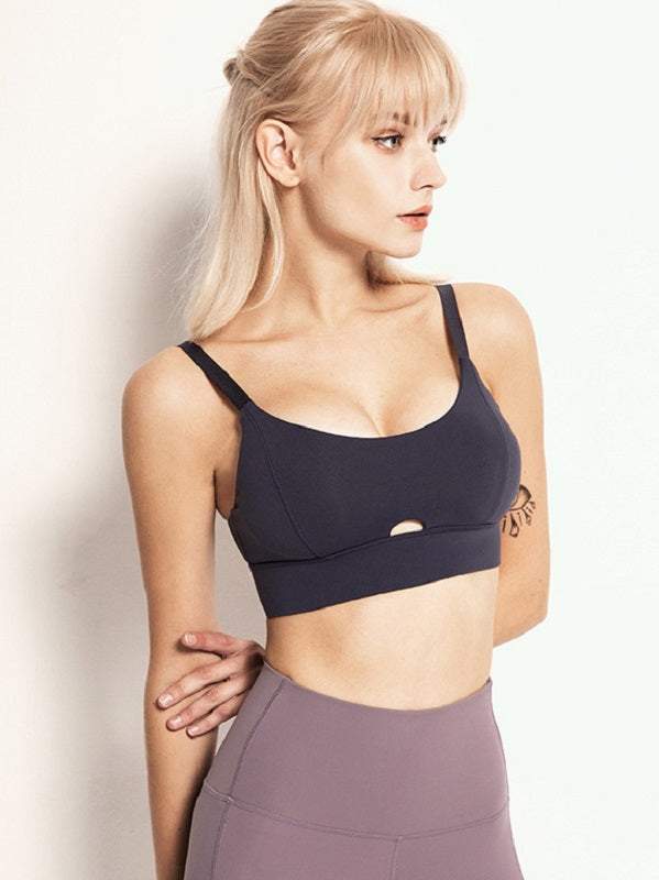 Adjustable Strap U Neck Cropped Yoga Tanks Mssza